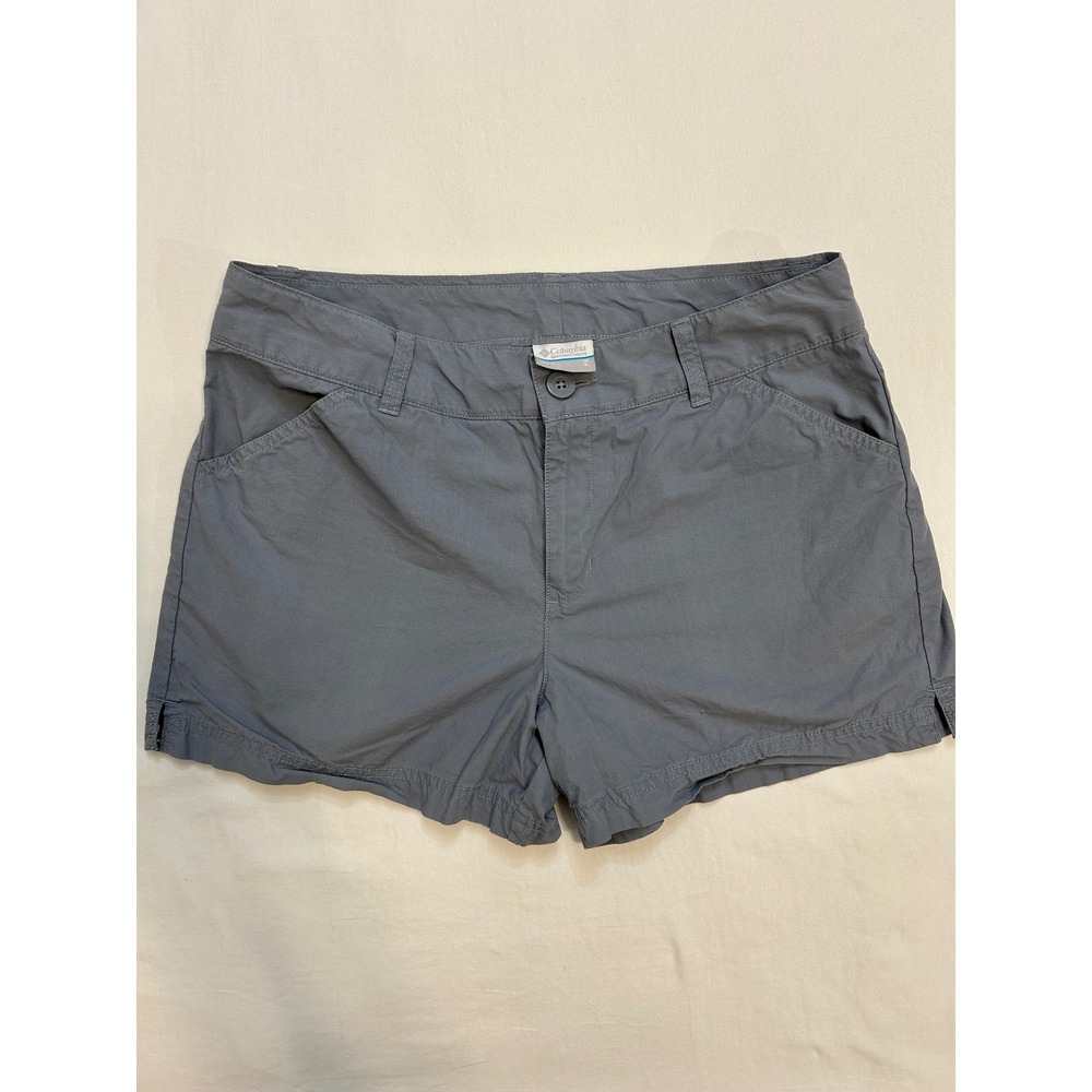 Columbia Womens Gray Cotton Hiking Shorts Size 10 XL6282 4 Inch Inseam